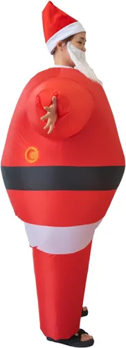Vista 6 de BERVYOSW Disfraz inflable de Navidad para adultos, divertidos disfraces de Halloween para hombres y mujeres, fiestas de vacaciones, cosplay