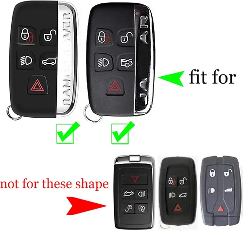Vista 2 de ontto Funda de cuero para llave Land Rover, funda de protección completa, elegante soporte para llaves compatible con Range Rover para Jaguar