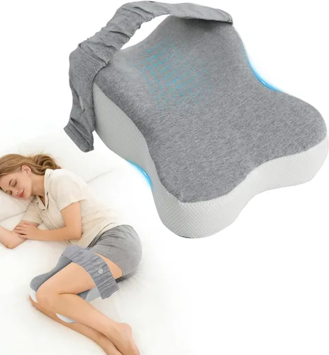 Vista 9 de Almohada de rodilla para dormir de lado, almohada de espuma viscoelástica para dormir de lado con correa ajustable, para un uso cómodo entre