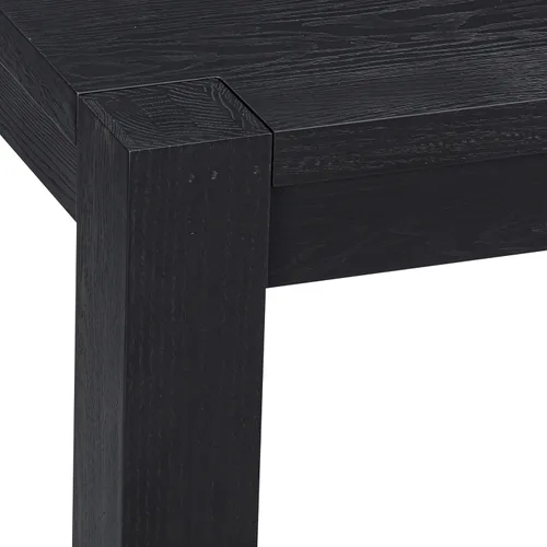 Vista 5 de NTC Block - Mesa de comedor moderna de 55 pulgadas, mesa rectangular para comedor, muebles de sala de estar, montaje sin esfuerzo, negro quemado