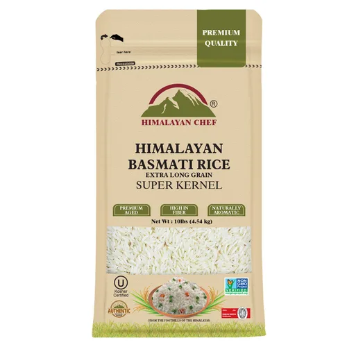 Vista 11 de Himalayan Chef Arroz Basmati, arroz de grano extra largo, esponjoso, de cocción rápida, aromático, 10 libras (el embalaje puede variar)