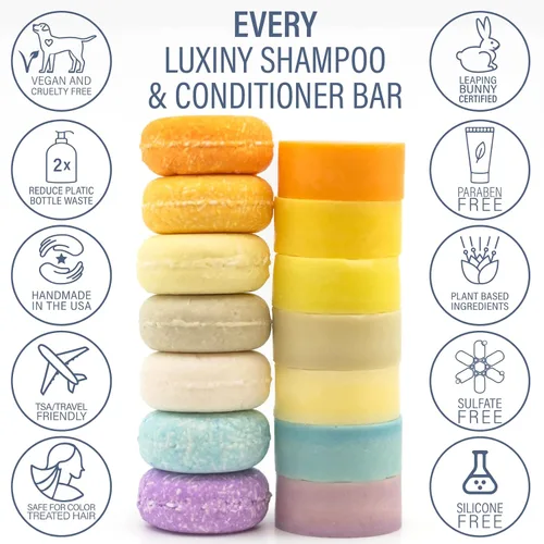 Vista 7 de Luxiny Bay Rum - Barra de champú vegano, sin sulfatos, fabricado en Estados Unidos, champú, acondicionador y gel de baño 3 en 1 para hombre, ideal