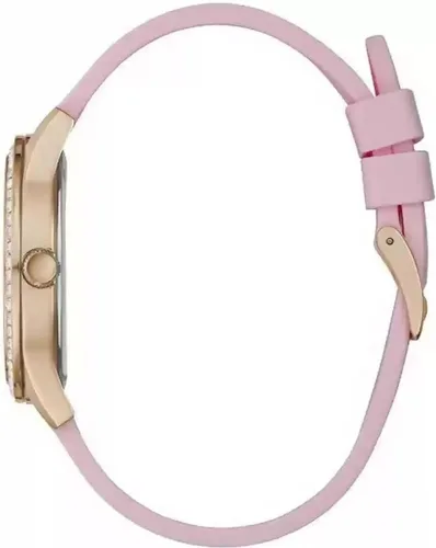 Vista 5 de GUESS Reloj de 1.417 in para mujer - Pulsera rosa esfera de oro rosa caja en tono oro rosa, Rosado, Classic