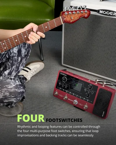 Vista 4 de MOOER GE150 Pro Li batería incorporada multi efectos con sistema inalámbrico de guitarra inalámbrica Air P05