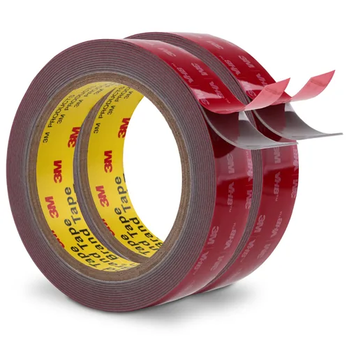 Vista 18 de Cinta adhesiva de doble cara resistente de 1/4 pulgada x 4.7 metros, cinta adhesiva de montaje de espuma impermeable 5925 para automotriz, tira