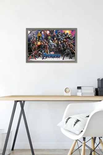 Vista 6 de Trends International Marvel Cinematic Universe - Avengers - Endgame - Póster de pared de alineación, 14.725 x 22.375 pulgadas, versión enmarcada