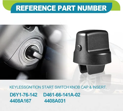 Vista 5 de Tapa de botón de rotación del interruptor de encendido sin llave compatible con Mazda CX-9 2007-2015 2006-2007 Mazda 6 2007-2011 CX7 reemplaza a OE