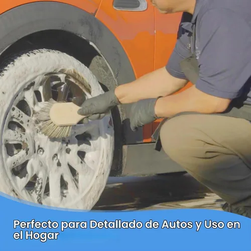 Vista 4 de Nanoskin Cepillo profesional de limpieza suave de superficies de 8.5 pulgadas con cerdas duraderas de poliestireno moteado, mango corto compacto