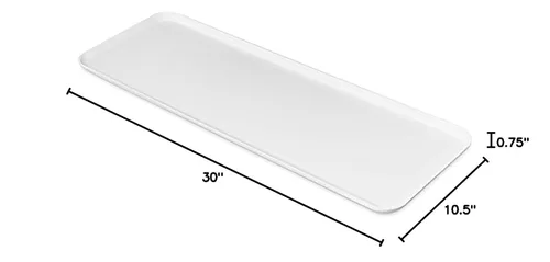 Vista 5 de Carlisle Bandeja de mercado, blanca, 10-1/2" X 30" X 3/4