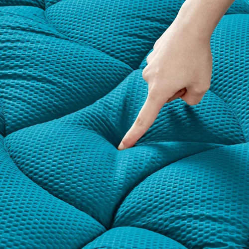 Vista 22 de SLEEP ZONE - Cubrecolchón refrescante, funda de colchón fresca, protector acolchado con zonas, transpirable y lavable, bolsillo profundo de 8-21