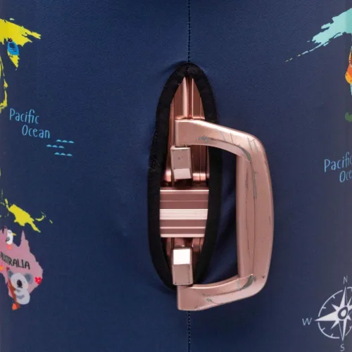 Vista 4 de Madfifennina - Protector de equipaje de viaje lavable de elastano para maleta, 23-32 pulgadas, Mapa