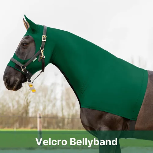 Vista 3 de Resistance Horse Hood Slinky Lycra Zip Mane Braid Shoulder Guard - Hoja de Cuidado de Caballos Sleazy Slickers