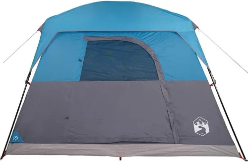 Vista 6 de YAFF Cabina de tienda de campaña para 4 personas azul impermeable, artículos deportivos, recreación al aire libre, camping y senderismo, tiendas