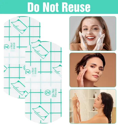 Vista 2 de 40 cintas para cejas, cubiertas desechables para cejas para ducha, cinta protectora impermeable, maquillaje permanente, cuidado posterior