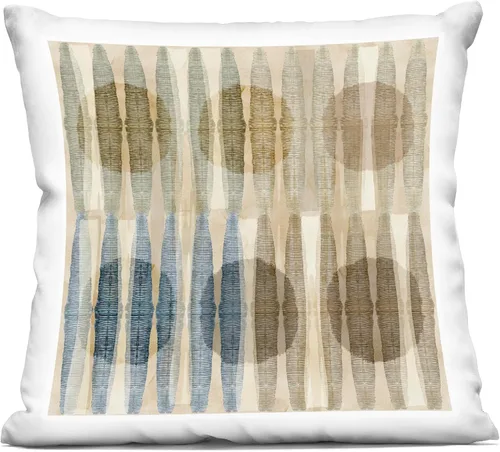 Vista 14 de Stupell Industries Natural Boho Abstraction - Almohada para interiores, 18 x 18 pulgadas, color beige