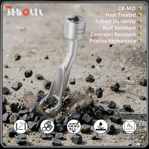 Vista 8 de Juego de 3 piezas de 14mm 17mm 19mm 1/2" Dr. Juego de tuercas de línea de combustible de inyección de carril común, 12 puntos de Juego de tuercas