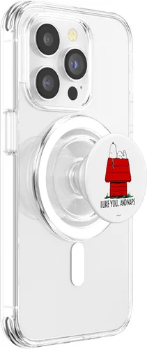 Vista 4 de Peanuts Snoopy Valentines I Like Naps PopSockets MagSafe PopGrip para iPhone