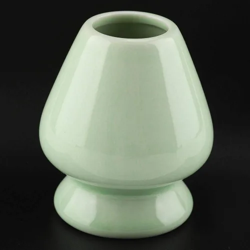 Vista 5 de Maxmartt Chasen - Soporte de cerámica para batidor de matcha de bambú, 1 unidad, accesorios de juego de té (verde)