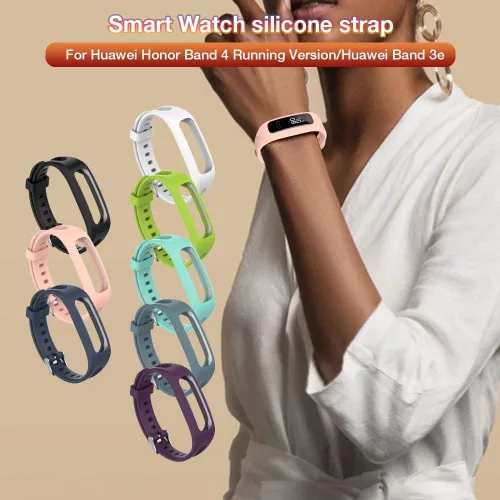Vista 3 de Osuner Correa de silicona Smart Band, compatible con Huawei Honor Band 4 Running Version/Huawei Band 3e/Band 4e Reemplazo Correa de reloj Accesorios