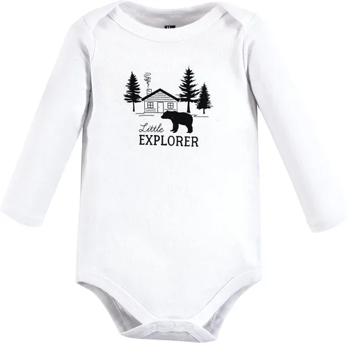 Vista 112 de Hudson Baby baby-boys Cotton Long-sleeve Bodysuits 5-pack