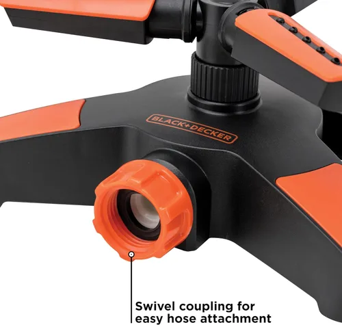 Vista 5 de Black + Decker® - Aspersor ajustable de 3 brazos, cobertura de 360°, rociador personalizable, cobertura de 1,216 pies cuadrados BD8428