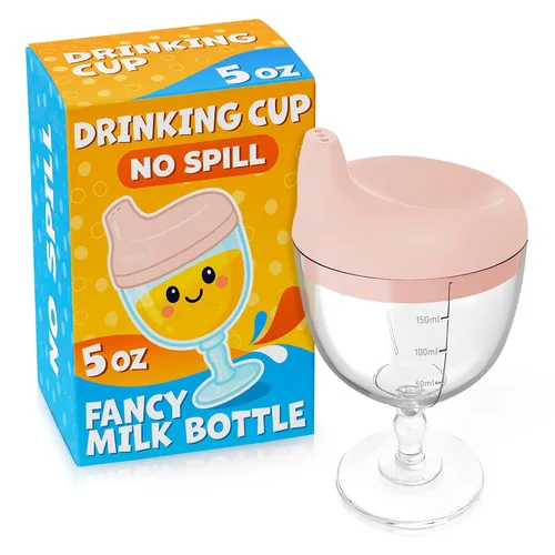 Vista 11 de VIKROM - Vaso de vino para niños pequeños con tapa, resistente a derrames, copa de 5 onzas