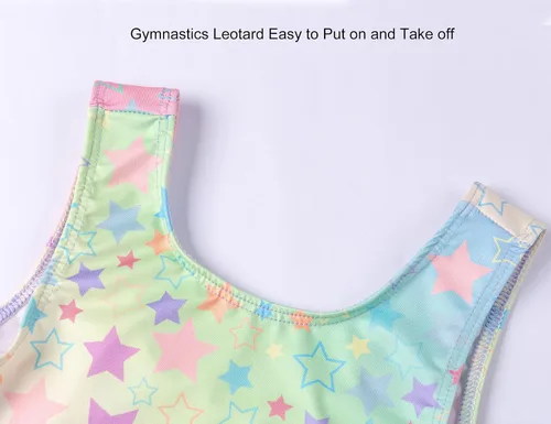Vista 4 de Paquete de leotardos de gimnasia Rainbow Star para niñas y niños, diseño de unicornio rosa intenso, talla 3t 4t