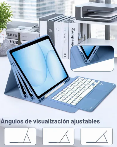 Vista 6 de MePadKey Funda con teclado táctil para Samsung Galaxy Tab A11 Plus/A9 Plus