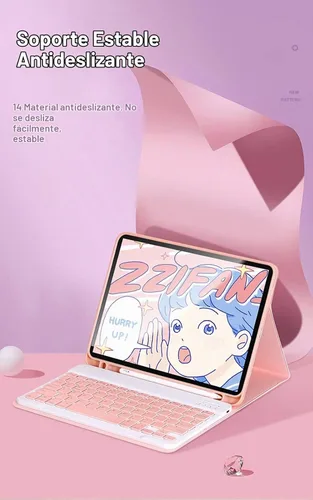 Vista 7 de ZGSENLAN - Funda con teclado de mouse para Galaxy Tab S6 Lite de 10.4 pulgadas 2024/2020/2022, SM-P620/P625/P610/P613/P615/P619, teclado Bluetooth
