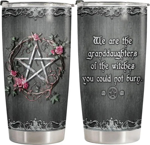 Vista 20 de 34HD Witch Queen 20 oz Tumbler Gothic Villain Dark Rose Gifts for Women Backwiches queen
