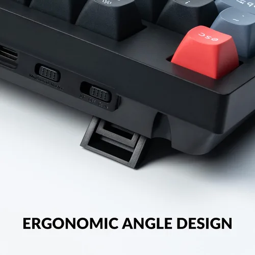 Vista 7 de Keychron K10 Pro Teclado mecánico inalámbrico personalizado, diseño 100% QMK programable Bluetoothcon cable RGB retroiluminado con interruptor