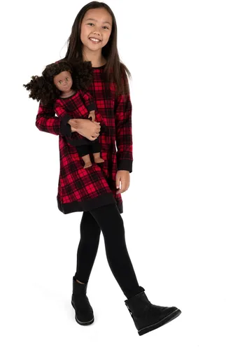 Vista 4 de Leveret Vestido a juego para muñecas y niñas, 100% algodón, variedad de estilos (talla 2-14 años)