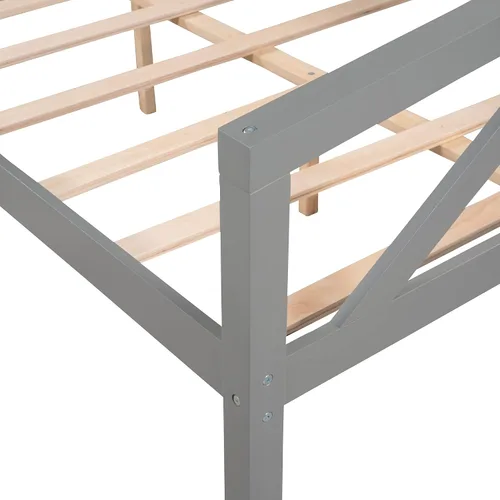 Vista 8 de Flieks Sofá cama de tamaño matrimonial, marco de sofá cama de madera, sofá cama multifuncional para niños/adolescentes/muebles de habitación