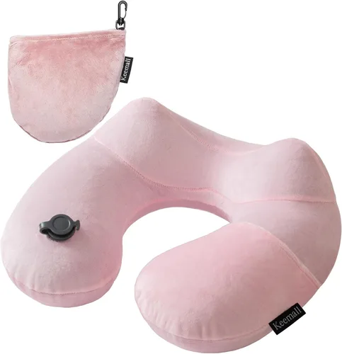 Vista 22 de Keemall Almohada de Cuello de Coche Inflable, Almohada de Reposacabezas de Coche Inflable Suave para Asiento de Conducción con Correa Ajustable