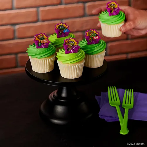 Vista 5 de DecoPac Anillos de poder de tortugas ninja mutantes adolescentes, decoraciones de cupcakes para fiestas de cumpleaños, pasteles y celebraciones