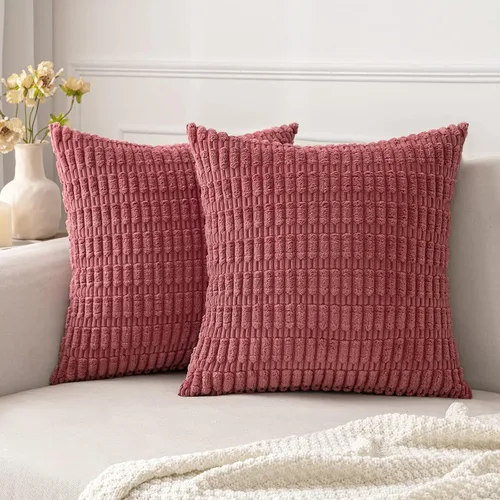 Vista 41 de MIULEE - Paquete de 2 fundas de cojín decorativas de corduroy, modernas y boho, suaves, con rayas, decoración del hogar, sofá, sala de estar, sillón