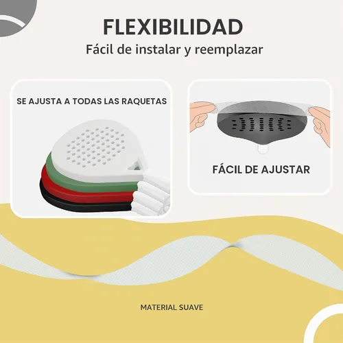 Vista 4 de Palbea Transparent Padel Racket Protector - Pack of 1/2/3/5. Frame Tape.