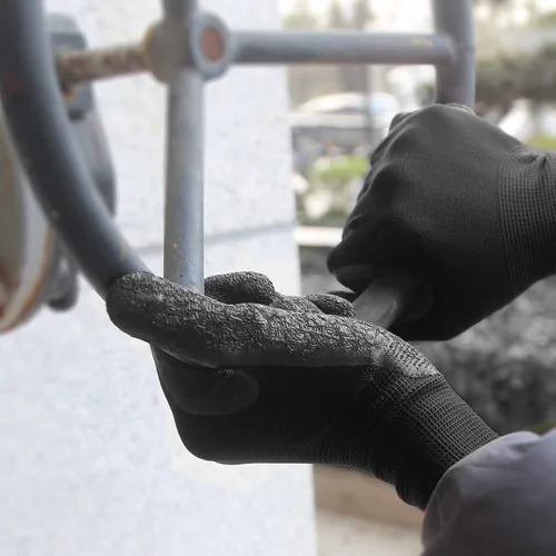 Vista 8 de Evridwear - Guantes de trabajo de látex arrugado con revestimiento de mano para seguridad, para hombres y mujeres, uso general, multiusos
