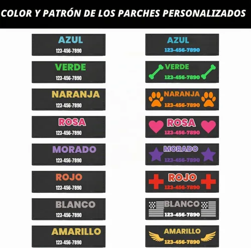 Vista 5 de Collar táctico para perro con parches para nombre, negro: M