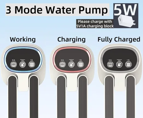 Vista 4 de Dispensador de agua para botellas de 5 galones, bomba de agua potable de 5 galones, dispensador de agua eléctrico de 5 galones con carga USB, fácil