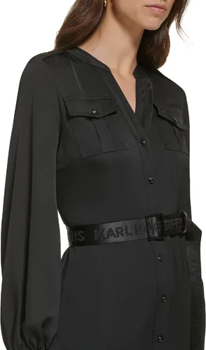 Vista 2 de Karl Lagerfeld Paris Vestido deportivo de manga larga para mujer