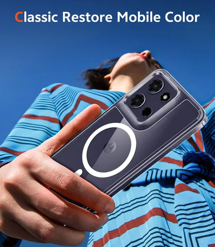 Vista 7 de FNTCASE Funda magnética transparente para Motorola Moto G-Power-2026/2025 transparente (A-Clear)