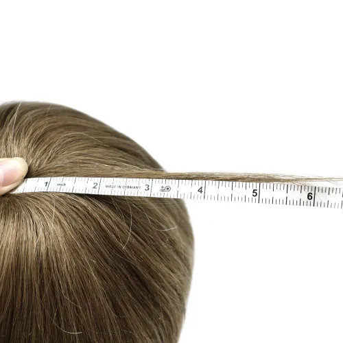 Vista 101 de Toupee para hombre 100% cabello humano real tupé para hombres 0.004 in piel de poliuretano para hombre, sistema de reemplazo de piezas de pelo