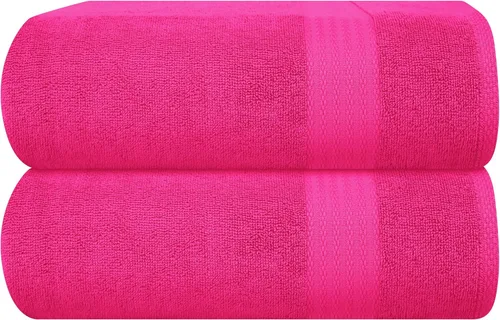 Vista 38 de GLAMBURG Juego de 2 Sábanas de Baño Extra Grandes de Algodón Premium de 700 GSM - 100% Algodón Peinado - 2 Sábanas de Baño 35x70 pulgadas - Calidad