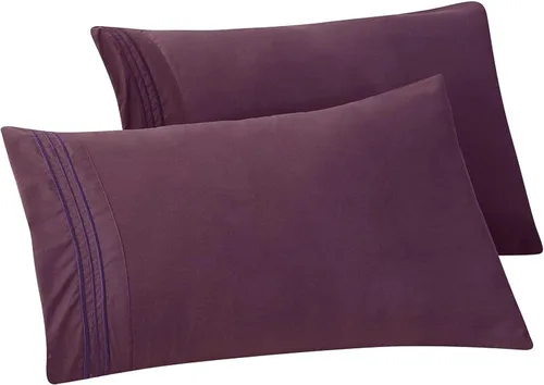 Vista 69 de Elegant Comfort Fundas de almohada sólidas de microfibra de alta calidad hotelera, tejido suave, resistente a las arrugas y a las manchas, fácil