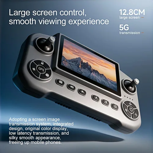 Vista 5 de Drone GPS con cámara 8K para adultos, evita obstáculos, controlador de pantalla grande 5G, sígueme, 3 baterías 75 minutos de tiempo de vuelo, zoom