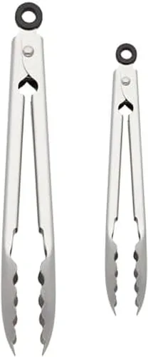 Vista 9 de KitchenAid Pinzas de acero inoxidable con punta de silicona, 12 pulgadas, Aqua Sky