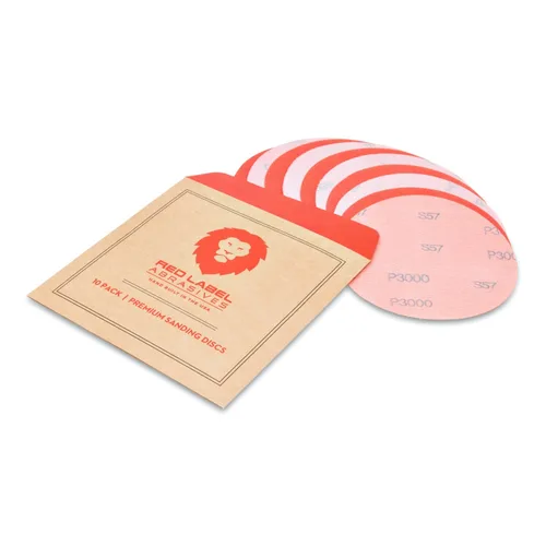 Vista 13 de Discos de lijado húmedos con gancho y bucle (velcro) de 5 pulgadas, 10