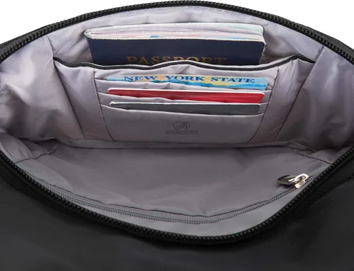 Vista 9 de Travelon Bolsa de mensajero esencial clásica antirrobo Negro