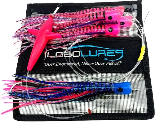 Vista 7 de LOBO LURES #215 Skipjack híbrido Skipjack híbrido UV Splash atún Mahi Marlin Trolling Señuelo Daisy Chain